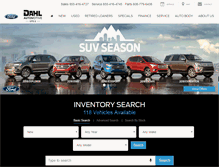 Tablet Screenshot of dahlfordlincoln.com